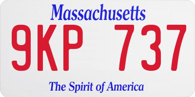 MA license plate 9KP737