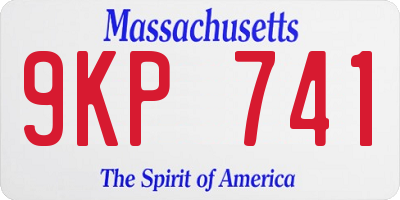 MA license plate 9KP741