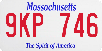 MA license plate 9KP746