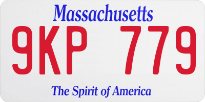MA license plate 9KP779