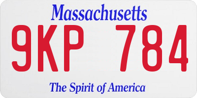 MA license plate 9KP784