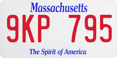 MA license plate 9KP795