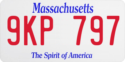 MA license plate 9KP797