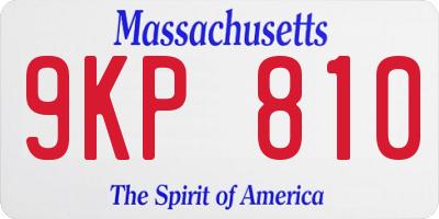 MA license plate 9KP810