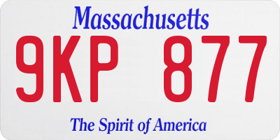 MA license plate 9KP877