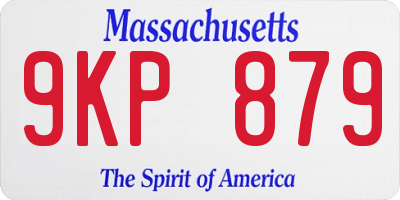 MA license plate 9KP879