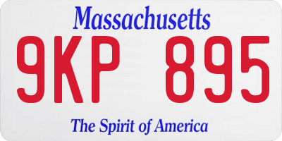 MA license plate 9KP895