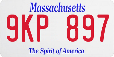 MA license plate 9KP897