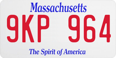 MA license plate 9KP964