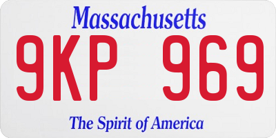 MA license plate 9KP969