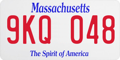 MA license plate 9KQ048