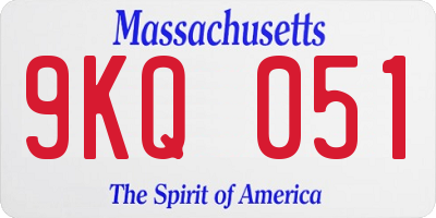 MA license plate 9KQ051