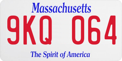 MA license plate 9KQ064