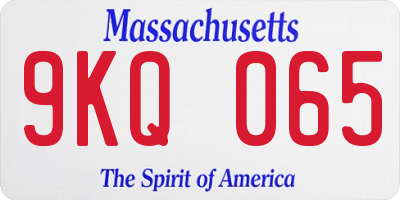 MA license plate 9KQ065