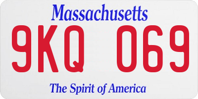 MA license plate 9KQ069