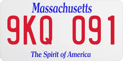 MA license plate 9KQ091