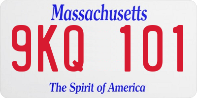 MA license plate 9KQ101