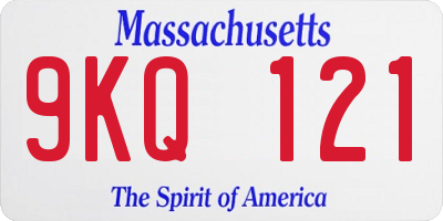 MA license plate 9KQ121
