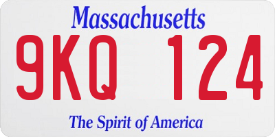 MA license plate 9KQ124
