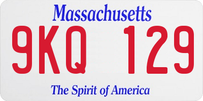 MA license plate 9KQ129