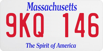MA license plate 9KQ146