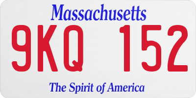 MA license plate 9KQ152