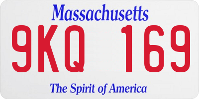 MA license plate 9KQ169