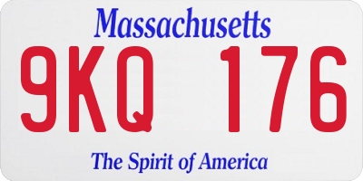 MA license plate 9KQ176