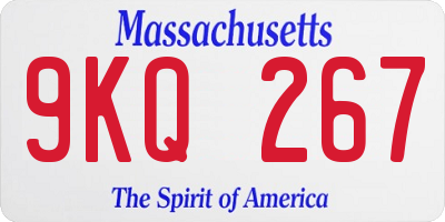 MA license plate 9KQ267