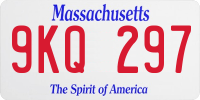 MA license plate 9KQ297