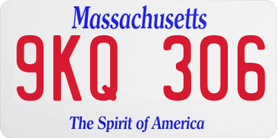 MA license plate 9KQ306