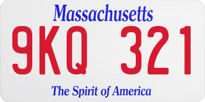 MA license plate 9KQ321