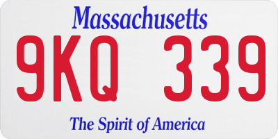MA license plate 9KQ339