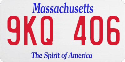 MA license plate 9KQ406