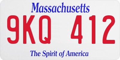 MA license plate 9KQ412