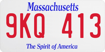 MA license plate 9KQ413