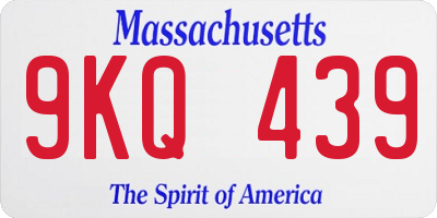 MA license plate 9KQ439
