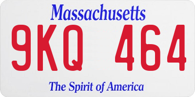 MA license plate 9KQ464