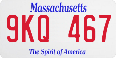 MA license plate 9KQ467