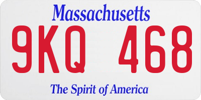 MA license plate 9KQ468