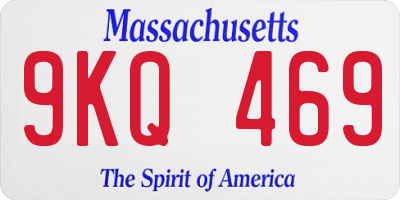 MA license plate 9KQ469
