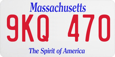 MA license plate 9KQ470