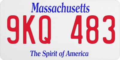 MA license plate 9KQ483