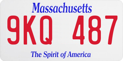 MA license plate 9KQ487