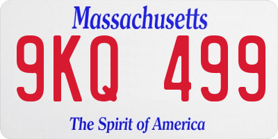 MA license plate 9KQ499