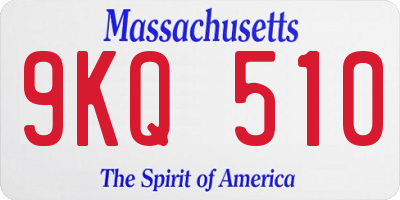MA license plate 9KQ510