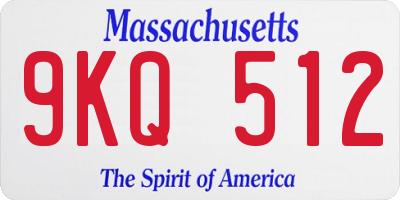 MA license plate 9KQ512