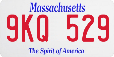 MA license plate 9KQ529