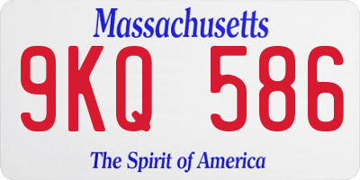 MA license plate 9KQ586