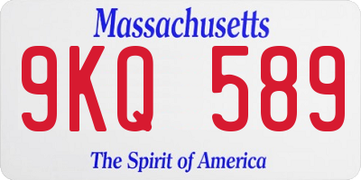 MA license plate 9KQ589